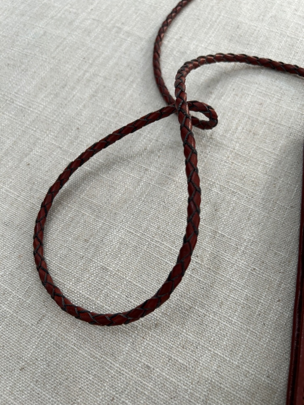 Moroccan Leather Crossbody Wallet Woven Festival Bag in Red and Brown - Picture 9 of 16